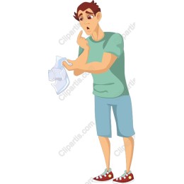 Concerned Guy Checking His Arm
