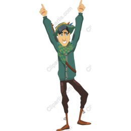 Exuberant Cartoon Character
