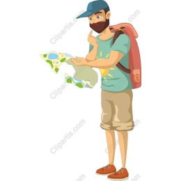 Adventurous Traveler with Map