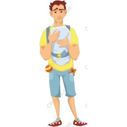 Caring Father with Baby