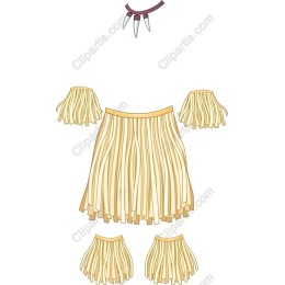 Tribal Attire Set - Fringed Skirt and Accessories