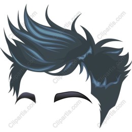 Trendy Hair with Blue Highlights