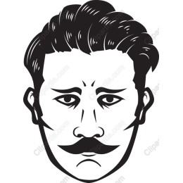 Vintage Mustached Man