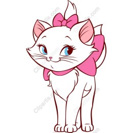 Charming White Kitten with Pink Bow