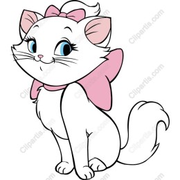 Playful White Cat with Bow