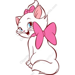 Charming Adorable White Kitten with Pink Bow