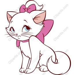 Charming White Kitten with Pink Bow