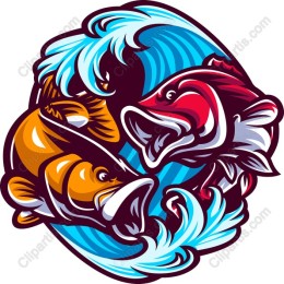 Aquatic Harmony: Intertwined Fish