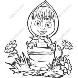 Cheerful Character in Bag