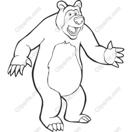 Cheerful Cartoon Bear