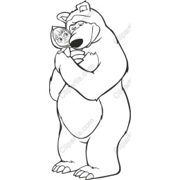Adorable Bear and Child