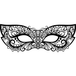 Elegant Black and White Masquerade Mask