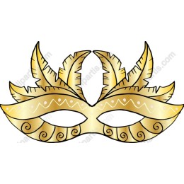 Elegant Golden Masquerade Mask