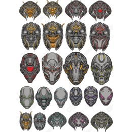 Futuristic Helmets Set - 20 Unique