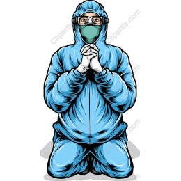 Kneeling Healthcare Hero