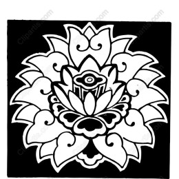 Elegant Black and White Lotus Flower