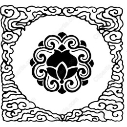 Vintage Tibetan Cloud and Floral