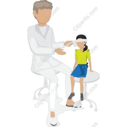 Caring Medical Professional and Child