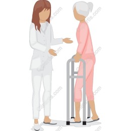 Caregiver and Elderly Woman Support