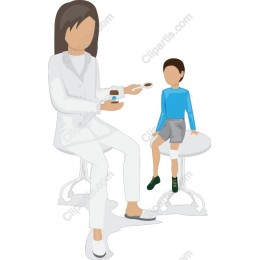Caring Medical Professional with Child