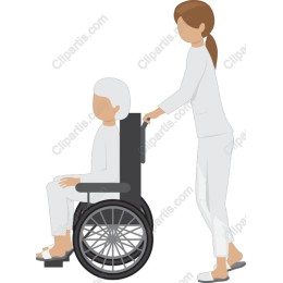 Caregiver and Senior in Wheelchair
