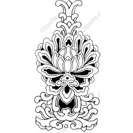 Exquisite Floral Motif in Black and White