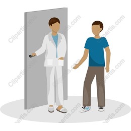 Friendly Doctor and Patient