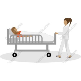 Nurse Assisting Patient Hospital Bed