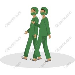 Two Medical Professionals in Scrubs