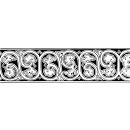 Intricate Ornate Black and White Border