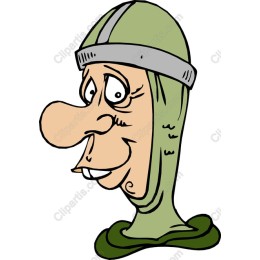 Whimsical Green Hooded Character