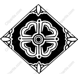 Elegant Diamond-Shaped Black and White