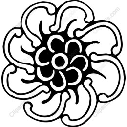 Black and White Elegant Flower