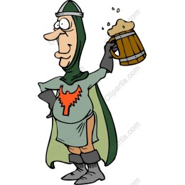Cheerful Knight with Beer