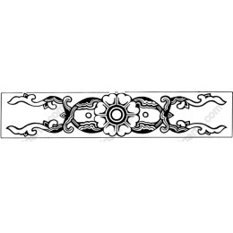 Elegant Floral Wave Ornament