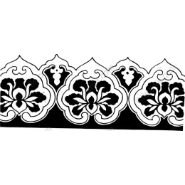 Traditional Floral Motif (Black and White)