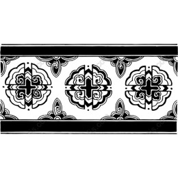 Intricate Floral and Geometric Black and White