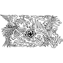 Mythical Bird and Floral