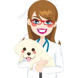 Joyful Veterinarian and Puppy