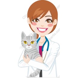 Charming Veterinarian with Cat