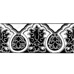 Elegant Black and White Ornamental Pattern