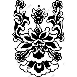 Floral Ornament - Elegant Black and White