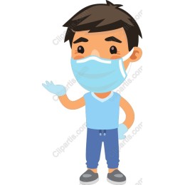 Cheerful Young Boy in Mask
