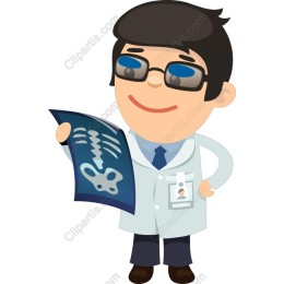 Friendly Doctor with X-Ray