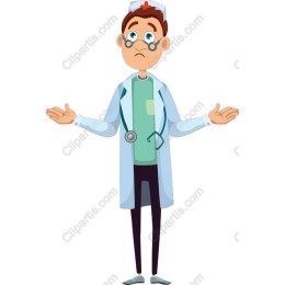 Confused Cartoon Doctor