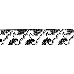 Elegant Black and White Scroll Pattern