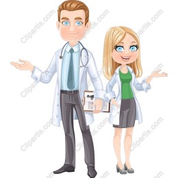 Cheerful Doctor Couple