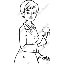 Charming Cartoon Female Presenter