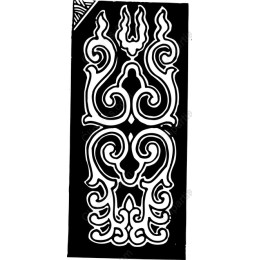 Intricate Tribal Pattern in Black and White