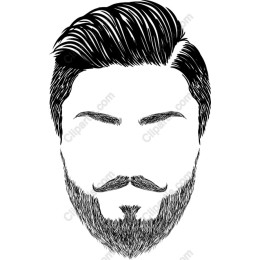 Stylish Man's Face with Beard